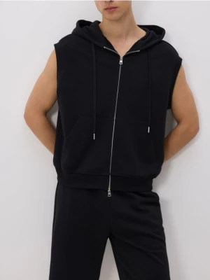 Reserved - Kamizelka z kapturem - czarny