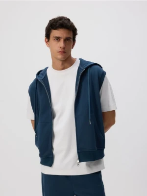 Reserved - Kamizelka z kapturem - granatowy
