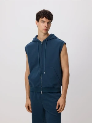 Reserved - Kamizelka z kapturem - granatowy