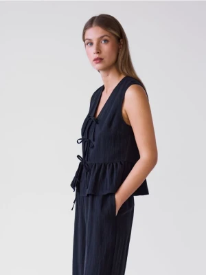 Reserved - Kamizelka z lyocellem - czarny