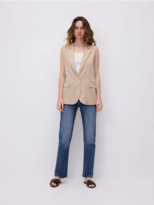 Reserved - Kamizelka z lyocellu - beżowy