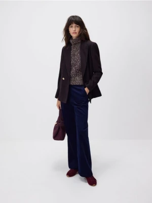 Reserved - Kamizelka z metalizowaną nicią - burgundowy