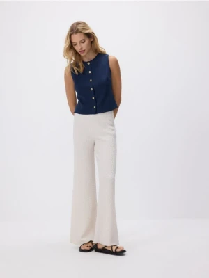 Reserved - Kamizelka z ozdobnymi guzikami - granatowy