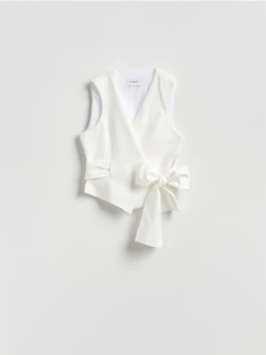 Reserved - Kamizelka z wiązaniem - biały
