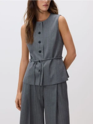 Reserved - Kamizelka z wiązaniem - ciemnoszary