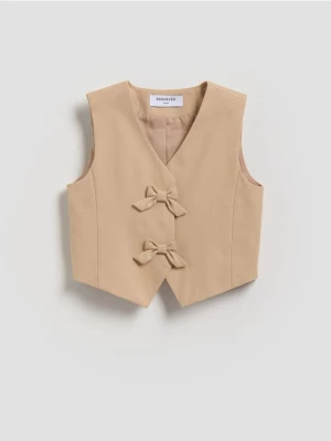 Reserved - Kamizelka z wiskozą - beżowy