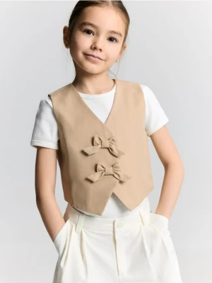 Reserved - Kamizelka z wiskozą - beżowy