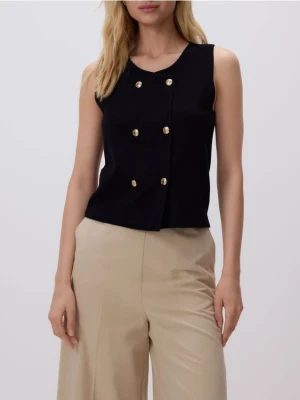 Reserved - Kamizelka z wiskozą - czarny