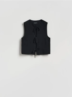 Reserved - Kamizelka z wiskozą - czarny