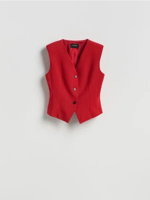 Reserved - Kamizelka z wiskozą - czerwony