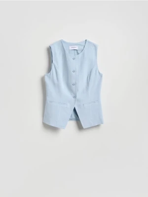 Reserved - Kamizelka z wiskozą - jasnoniebieski