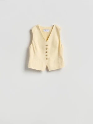 Reserved - Kamizelka z wiskozą - jasnożółty