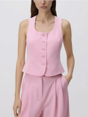 Reserved - Kamizelka z wiskozą - różowy