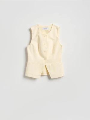 Reserved - Kamizelka z wiskozą - żółty