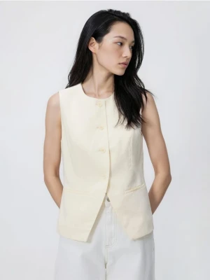 Reserved - Kamizelka z wiskozą - żółty