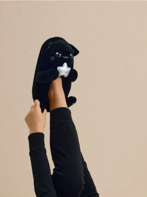 Reserved - Kapcie kotki - czarny