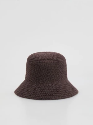 Reserved - Kapelusz bucket - ciemnobrązowy