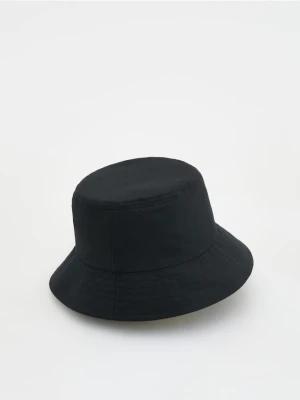 Reserved - Kapelusz bucket hat z lnem - czarny