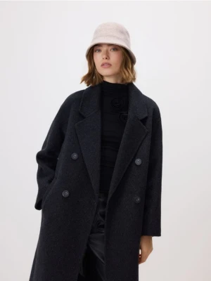 Reserved - Kapelusz bucket z wełną - kremowy