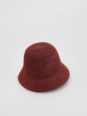 Reserved - Kapelusz słomkowy - miedziany