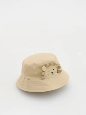 Reserved - Kapelusz z dodatkiem lnu - beżowy