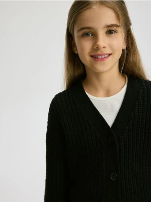 Reserved - Kardigan na guziki - czarny