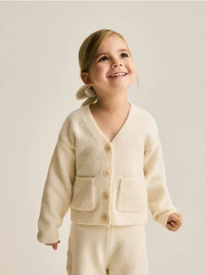 Reserved - Kardigan na guziki - kremowy