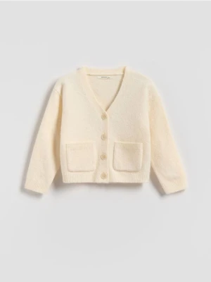 Reserved - Kardigan na guziki - kremowy