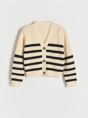 Reserved - Kardigan w paski - wielobarwny