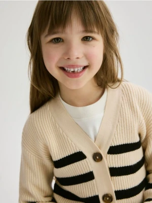 Reserved - Kardigan w paski - wielobarwny