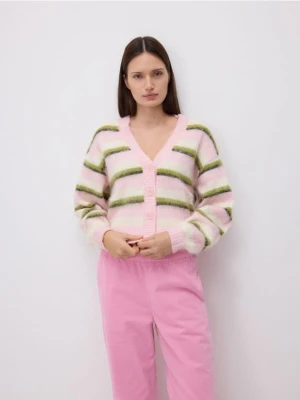 Reserved - Kardigan w paski - wielobarwny