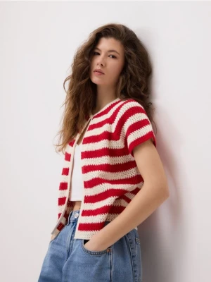 Reserved - Kardigan w paski - wielobarwny