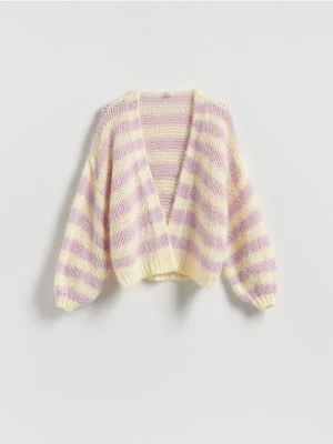 Reserved - Kardigan w paski - wielobarwny