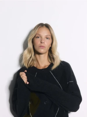 Reserved - Kardigan w romby - szary