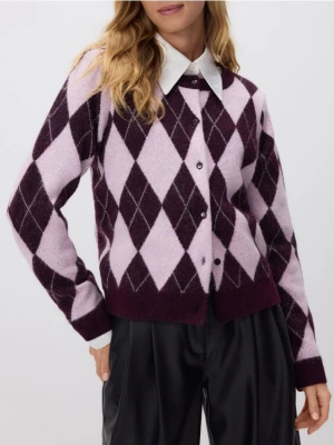Reserved - Kardigan w romby - wielobarwny