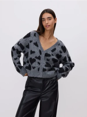 Reserved - Kardigan w serca - wielobarwny