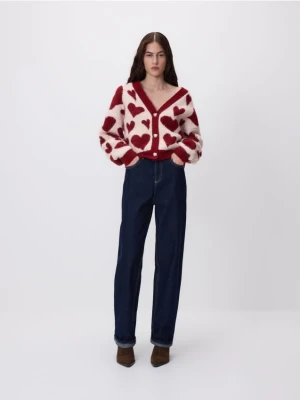 Reserved - Kardigan w serca - wielobarwny