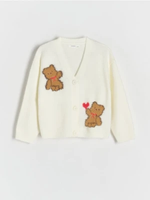 Zdjęcie produktu Reserved - Kardigan z aplikacją - złamana biel