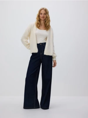 Zdjęcie produktu Reserved - Kardigan z dodatkiem wełny - kremowy