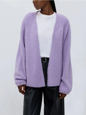Reserved - Kardigan z dodatkiem wełny - lawendowy