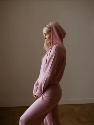 Reserved - Kardigan z dodatkiem wełny - różowy