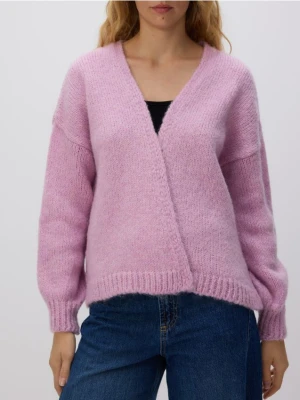 Reserved - Kardigan z dodatkiem wełny - różowy