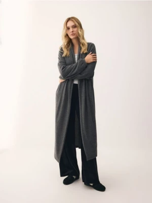 Reserved - Kardigan z dodatkiem wiskozy - jasnoszary