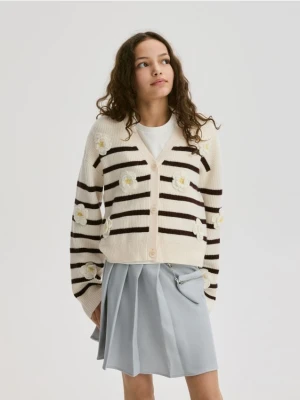 Reserved - Kardigan z dodatkiem wiskozy - wielobarwny