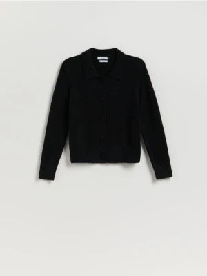 Reserved - Kardigan z domieszką alpaki - czarny