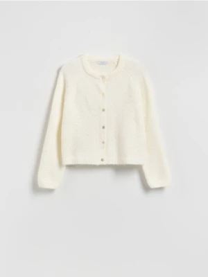 Reserved - Kardigan z domieszką alpaki - kremowy