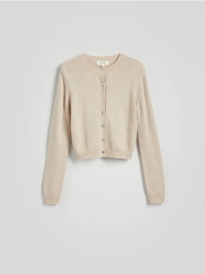 Reserved - Kardigan z domieszką kaszmiru - beżowy