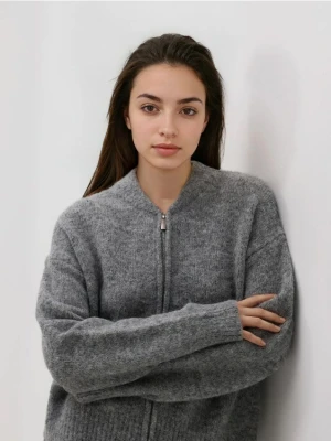 Reserved - Kardigan z domieszką moheru - szary