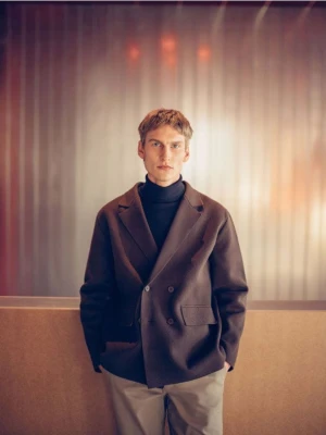 Reserved - Kardigan z domieszką wełny - ciemnobrązowy