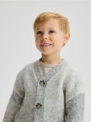 Reserved - Kardigan z domieszką wełny - jasnoszary